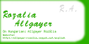 rozalia allgayer business card